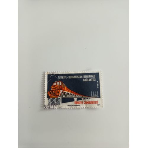 Turquie 1971 Diesel train crossing bridge (TurkeyBulgaria line