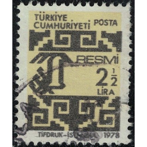 Turquie 1978 Oblitr Used Resmi Officiel Brun Noir Jaune Chrome Clair Y&t Tr S144 Su
