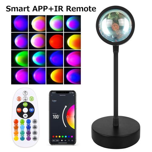 Tuya-Lampe De Budgtaire Led Intelligente,Veilleuse Arc-En-Ciel,Dcoration Murale De Chambre  Coucher,Lampe De Table De Fond - Type Smart App And Remote