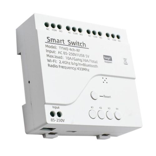 Tuya Smart Wifi Moteur Interrupteur Module RF 433 Radio Tlcommande 4CH Inching Relais pour Google Home