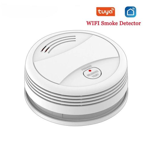 Tuya Wifi Dtecteur De Fume D'incendie Systme D'alarme De Scurit Pour Jardin Maison De Fume Bureau  Domicile Smartlife App Contrle Alarme Incendie-1 Pc