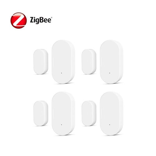 Tuya Zigbee Capteur De Porte Dtecteurs De Fentre Capteur Magntique Protection De Scurit  Domicile Intelligente Moniteur  Distance De L'application - Type 4pcs