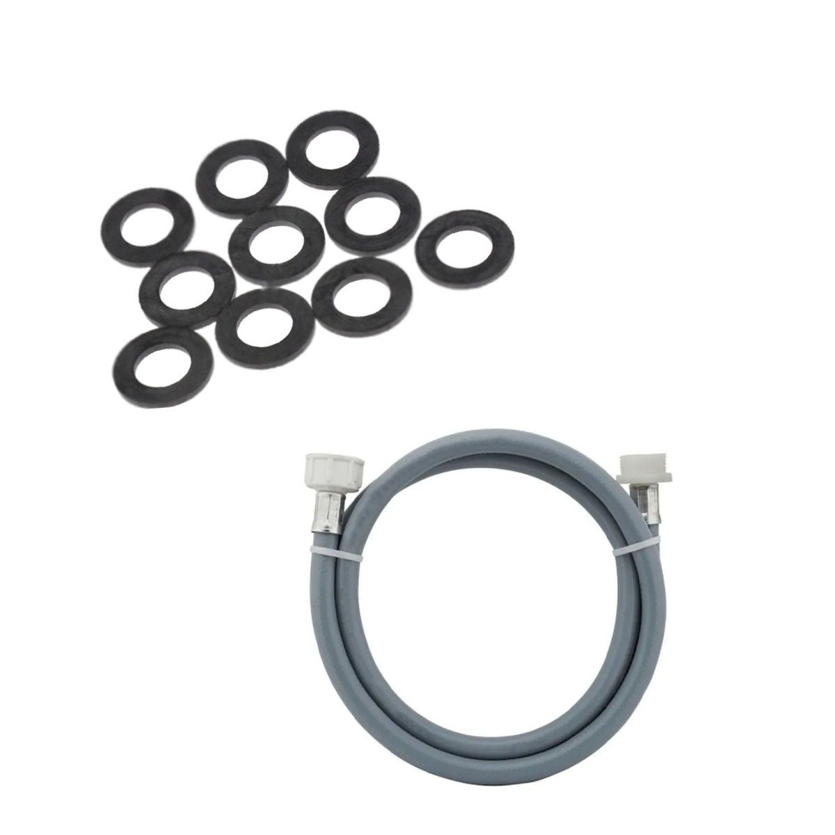 Tuyau d'arrive d'eau universel livr avec les joints 20/27 avec raccords droits (L1000mm 3/4 F x 3/4 M) Lave-linge (3666356333017 )