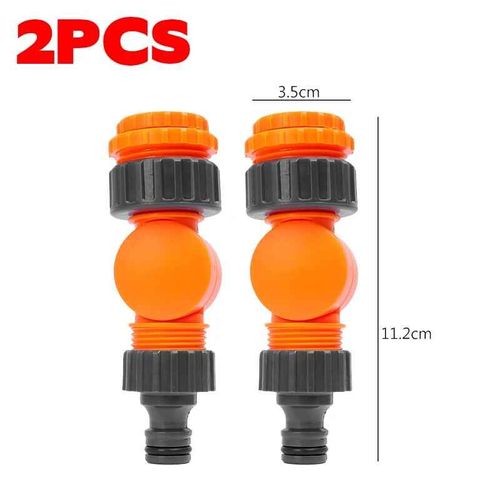 Tuyau D'arrosage De Jardin En Abs,Connecteur Rapide  180 ,Joint De Couplage Double,Adaptateur De Tuyau,Raccords De Tuyau Pour L'arrosage Et L'd'argile,1 Pice,3 Pices - Type 2pcs