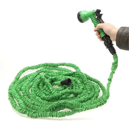 Tuyau D\Arrosage De Jardin Getek - Vert - 25 Pieds - 7 Modes Rglables