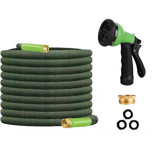Tuyau D'arrosage Flexible De 15 M Avec Embout De Tuyau  8 Fonctions, Ultra Lger, Sans Torsion Et Facile  Ranger, Haute Pression, Tuyau D'arrosage Pour L'extrieur, Arrosage
