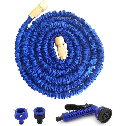 Tuyau d'arrosage flexible torsadé extensible et allongé avec pommeau de