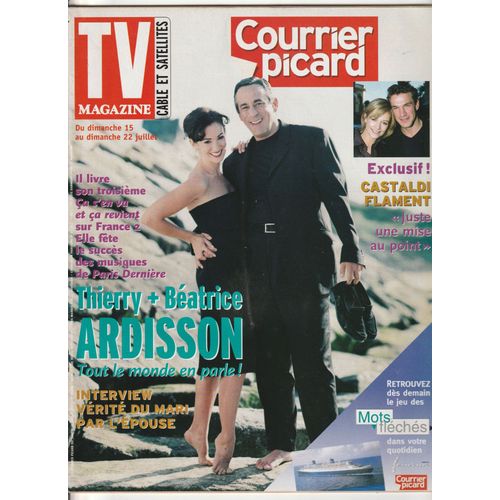 Tv Le Courrier Picard Thierry Ardisson 3p/ Castaldi Flavie Flament 1p/ Sean Connery 1p/ Jean Claude Narcy 1p/ Anthony Quinn 1/2p/ Max Pecas 1/2p/ Heather Locklear 1/2p/ Stephane Peyron 1/2p/ 17596