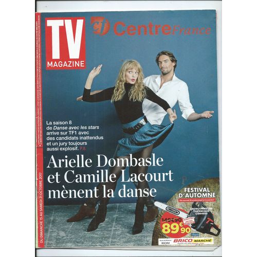 Tv Magazine 15/10/2017 Arielle Dombasle & Camille Lacourt, Julia Vignali, V. Cerutti, Sinclair, N. Archambault, lodie Gossuin, Mimie Mathy, Michel Sardou, Sofia Essadi, Marie Gillain, Birkin, Hardy