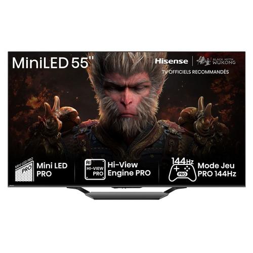 TV Mini LED QLED Hisense 55U79NQ 140 cm 4K UHD 2024 Gris anthracite