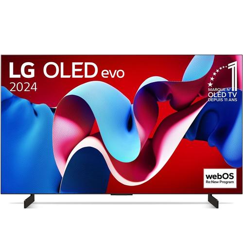 TV OLED Evo LG OLED42C4 106 cm 4K UHD Smart TV 2024 Noir et Brun
