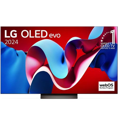 TV OLED Evo LG OLED65C4 164 cm 4K UHD Smart TV 2024 Noir et Brun