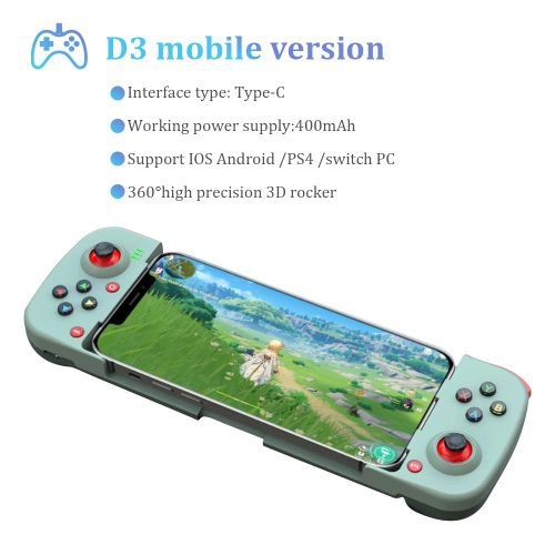 Type 3 - Manette De Jeu 060 Pubg, Pour Tlphone Portable, Ios, Android, Sans Fil, Bluetooth, Joysticks Tlescopiques Compatibles