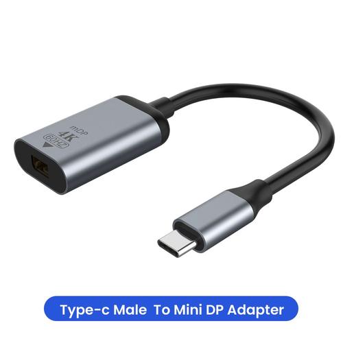 Type C  Mini DP - Adaptateur 4K USB C vers VGA/DP/HDMI compatible/Mini DP cble Type C vers HDM Thunderbolt 3 pour MacBook Pro Samsung S20 4K UHD USB C
