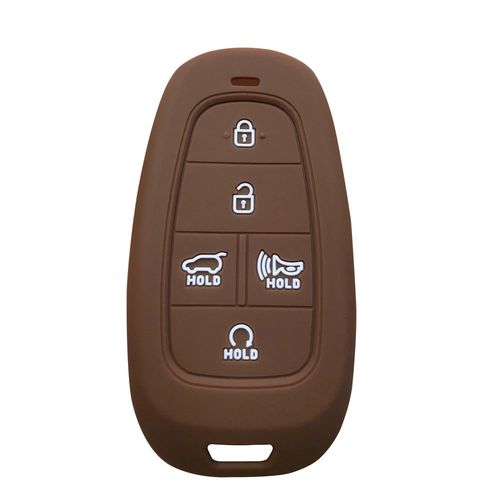 Type C marron - Couvercle De Cl De Voiture Pour Hyundai Solaris 2021 Tucson 2022 Nexo Santa Fe Atos Prime, tui De Tlcommande  3/4/5 Boutons