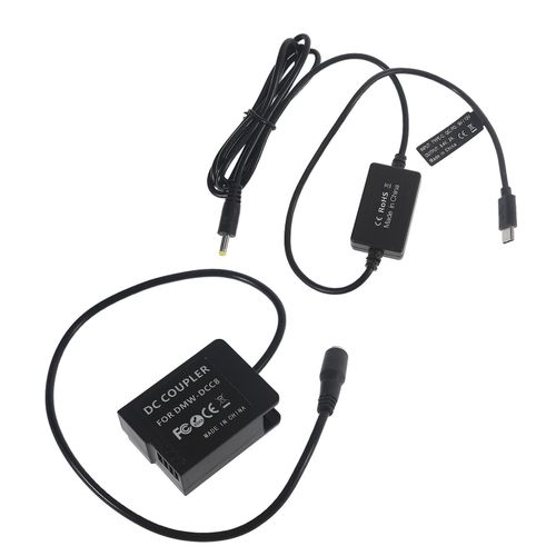 Type-C to DMW DCC8 Dummy Battery for DMC-G5 G6 G7 GX8 G80 Camera Power Adapter