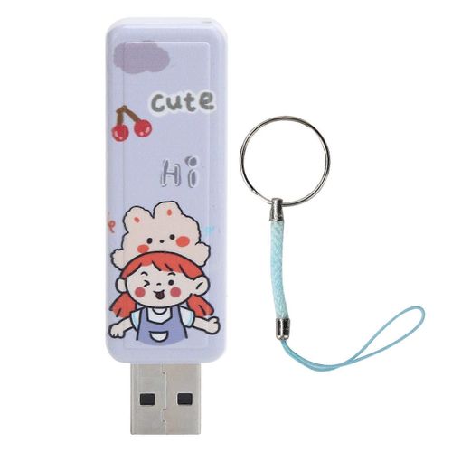 U Disk PushPull USB2.0 Mmoire Voiture Cl USB Cadeau Accessoires Ordinateur Motif Rabbit Girl(128GB)