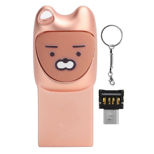 U disque portable lecture de donnes dispositif de transmission lecteur de carte lecteur de dessin anim Plugin cl USB (or rose 32G)