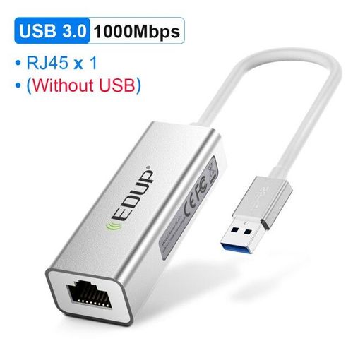 U Without USB3.0 EDUP HUB adaptateur USB 3.0  RJ45, Dock Thunderbolt 3 pour PC, accessoires Ethernet, sparateur USBC 3.1 Nipseyteko