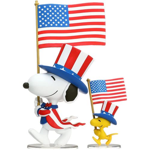 Udf Peanuts Series 5 U.S.A. Snoopy & Woodstock Non-Scale Painted Pvc Figure [Import Japonais]