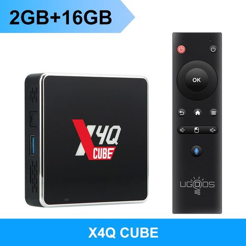 Ugoos X4Q Pro TV BOX Android 11 Smart TV Box S905X4 DDR4 4GB 32GB Wifi 1000M X4 Cube X4 Pro S905X3 Android 9.0 TVBOX dcodeur - Type X4Q Cube 2G16G