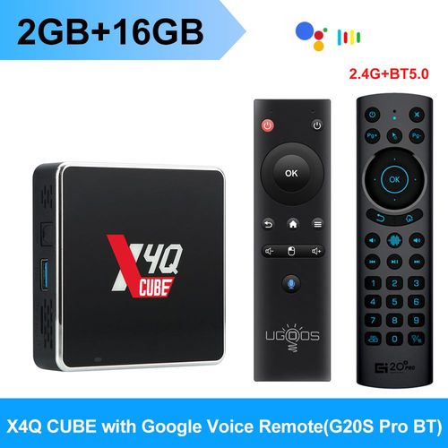 Ugoos X4Q Pro TV BOX Android 11 Smart TV Box S905X4 DDR4 4GB 32GB Wifi 1000M X4 Cube X4 Pro S905X3 Android 9.0 TVBOX dcodeur - Type X4QCube 2G16G G20SBT