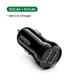 Ugreen ? Mini chargeur double USB 4,8A rapide pour voiture, adaptateur  allume cigare pour recharge de téléphone mobile, tablette et GPS