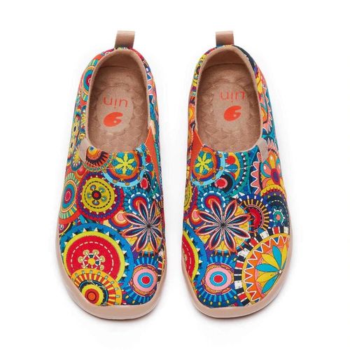 Uin-Mocassins Lgers Peints Pour Femme,Chaussures Dcontractes Confortables,Baskets De Marche En Toile,Mode