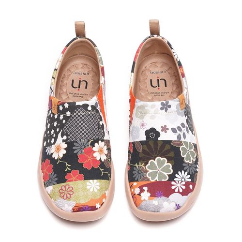 Uin-Mocassins Lgers Peints Pour Femme,Chaussures Dcontractes Confortables,Baskets De Marche En Toile,Mode - 10