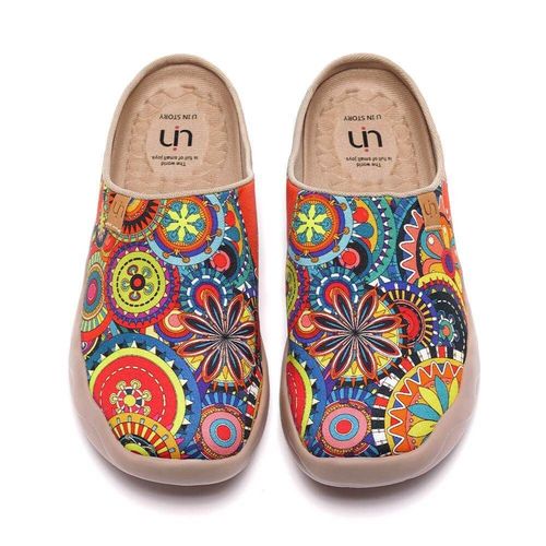 Uin-Mocassins Lgers Peints Pour Femme,Chaussures Dcontractes Confortables,Baskets De Marche En Toile,Mode