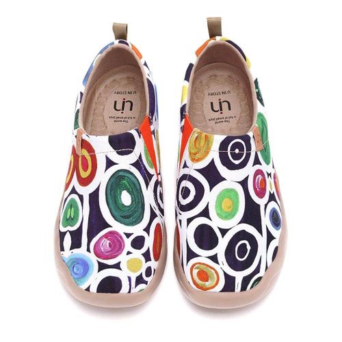 Uin-Mocassins Lgers Peints Pour Femme,Chaussures Dcontractes Confortables,Baskets De Marche En Toile,Mode - 105