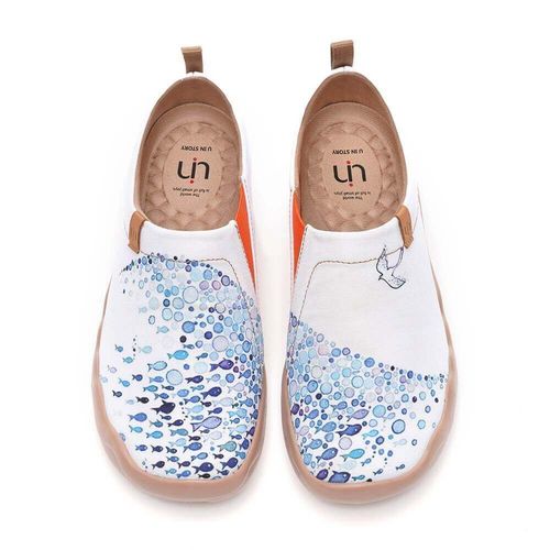 Uin-Mocassins Lgers Peints Pour Femme,Chaussures Dcontractes Confortables,Baskets De Marche En Toile,Mode - 105