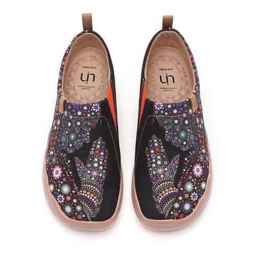 Uin-Mocassins Lgers Peints Pour Femme,Chaussures Dcontractes Confortables,Baskets De Marche En Toile,Mode - 105