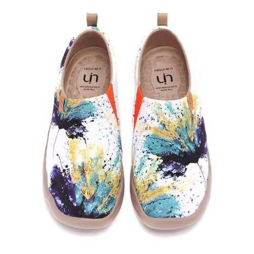 Uin-Mocassins Lgers Peints Pour Femme,Chaussures Dcontractes Confortables,Baskets De Marche En Toile,Mode - 105