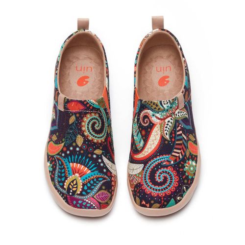 Uin-Mocassins Lgers Peints Pour Femme,Chaussures Dcontractes Confortables,Baskets De Marche En Toile,Mode - 10