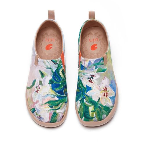 Uin-Mocassins Lgers Peints Pour Femme,Chaussures Dcontractes Confortables,Baskets De Marche En Toile,Mode - 10
