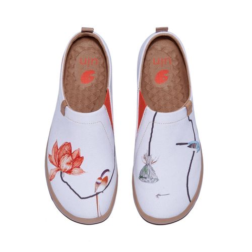 Uin-Mocassins Lgers Peints Pour Femme,Chaussures Dcontractes Confortables,Baskets De Marche En Toile,Mode - 36