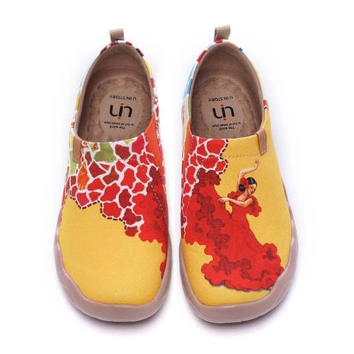 Uin-Mocassins Lgers Peints Pour Femme,Chaussures Dcontractes Confortables,Baskets De Marche En Toile,Mode - 39