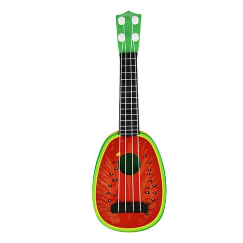 Ukulele pour enfants, jouet a 4 cordes, excellent son, guitare simulee, instrument de musique pour debutants, pasteque