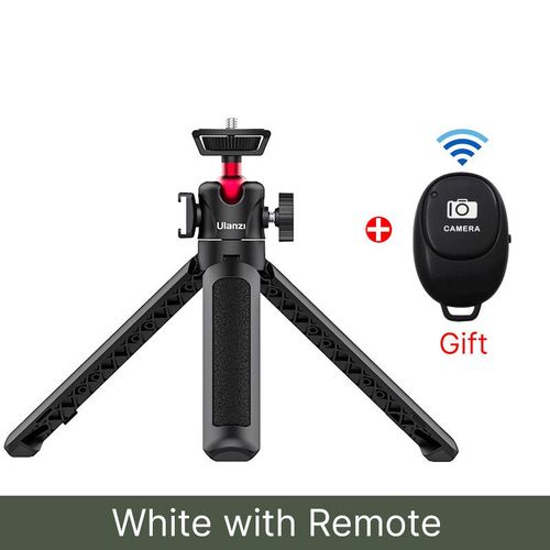 Ulanzi MT-16 Extensible Mini Vlog Trpied avec Cold Shoe pour Micro LED Selfie Stick Webcam Trpied pour iPhone DSLR Sony Gopro - Type Black MT-16