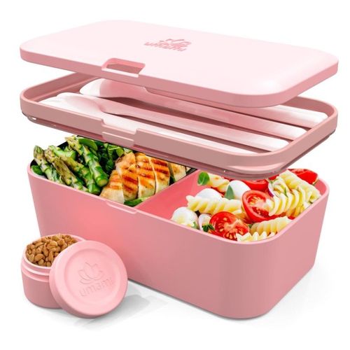 Umami Bento Lunch Box, Couverts & 2 Pots  Sauce Inclus, Bote Bento, Lunchbox Micro-Ondable, Bote  Lunch Adulte Encastrable, Bote Repas 4 Compartiments, Bento Box, Bote Repas