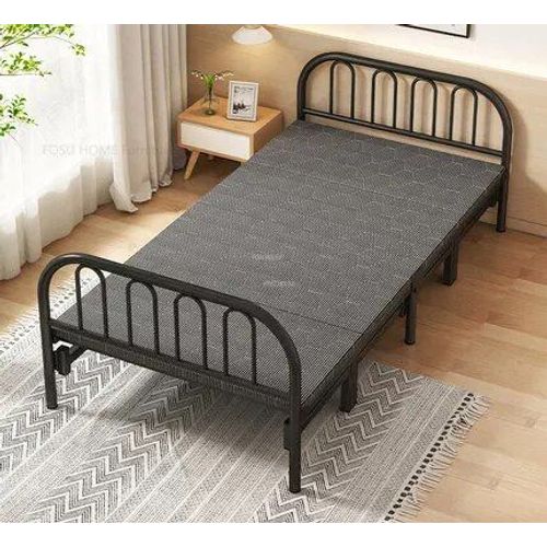 Un 190x90cm Noir - Lits Pliants En Fer Forg Pour La Randonne Dans La Nature, Mobilier De Maison Simple, Bureau, Photographe, Pause Djeuner, Mobilier D'extrieur, Wyh