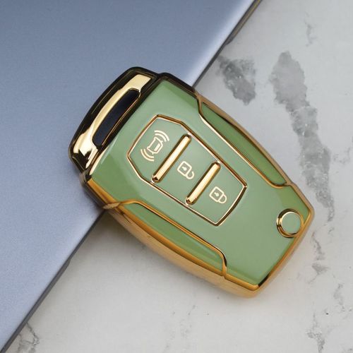 Un tui Vert Style - Nouvelle Coque De Cl De Voiture  3 Boutons, En Tpu, Pour Ssangyong Kyron 2 Sanka Actyon Korando Tivoli