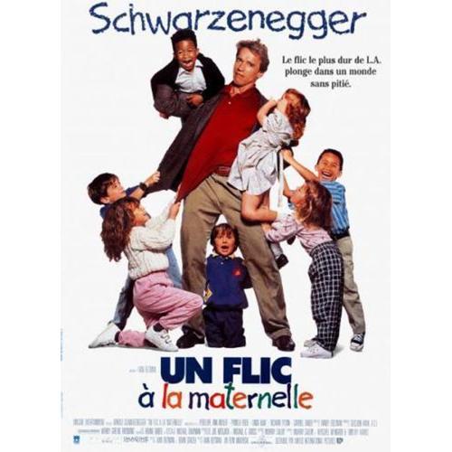 Un Flic  La Maternelle (Kindergarten Cop) - Vritable Affiche De Cinma Plie - Format 40x60 Cm - De Ivan Reitman Avec Arnold Schwarzenegger, Penelope Ann Miller - 1991