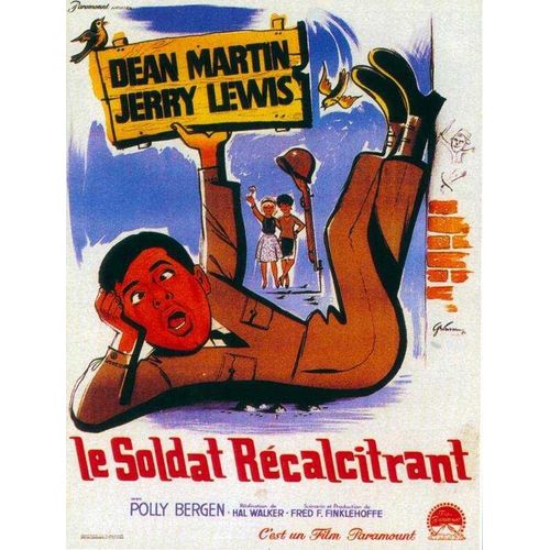 Le Soldat Rcalcitrant (At War With The Army) - Vritable Affiche De Cinma - Format 120x160 Cm - De Hal Walker Avec Dean Martin, Jerry Lewis- Anne 1950