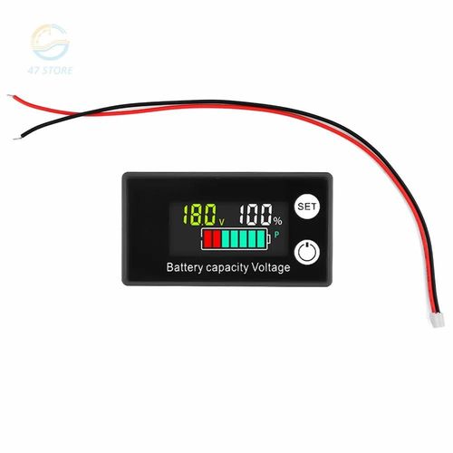 UN - Voltmtre numrique DC 8 100V avec cran LCD, batterie au plomb et Lithium, voltmtre numrique  deux fils avec fonction'alarme