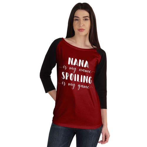 Inkmeso Nana Is My Name Spoiling Is My Game T-Shirt Grand-Mre Cadeau T-Shirt Tops