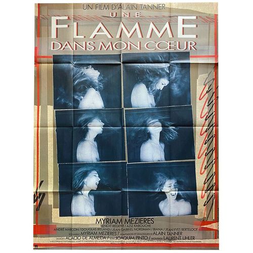 Une Flamme Dans Mon Coeur (A Flame In My Heart) - Vritable Affiche De Cinma Plie - Format 120x160 Cm - De Alain Tanner Avec Myriam Mzires, Benot Rgent, Azize Kabouche - 1987 #