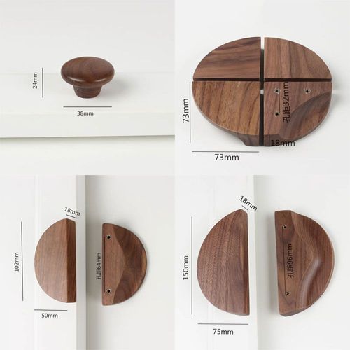 Une Paire -96 Mm - Noyer - Bouton De Porte En Bois Massif Semi-Transparent, Quincaillerie Pour Armoire, Quincaillerie Pour Armoire, Quincaillerie Pour Armoire, Quincaillerie Pour Chambre  Coucher, Quincaillerie Pour Armoire, Quincaillerie