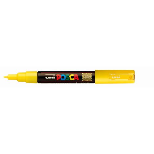 Uni-Ball Lot De 3 Marqueurs Pte Conique Extra-Fine Posca Pc1mc 0,7 - 1mm Jaune Paille